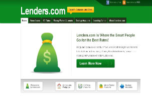 Lenders Website Screenshot